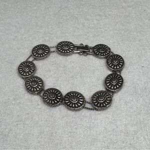 Silver Floral Stretch Bracelet